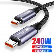 240W USB Type C Cable for MacBook Pro 48V5A PD3.1 USBC Power Line Blazing-Fast Charging Cable For Samsung Galaxy S22 Xiaomi POCO