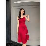 Short Collar Silk Dress D05