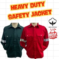 TK3800 HEAVY DUTY COTTON WORK JACKET WITH BUTTON SAFETY JACKET KERJA (READY STOCK)