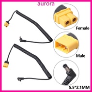 Auro XT60 Male Female Connector To DC5525 Spring Power Cable 5 5x2 5mm Adapter