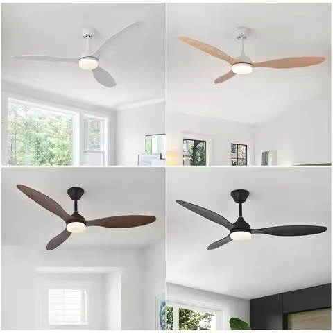 Ceiling Fan With Light,25 Inch/42 Inch/52 Inch Low Profile Ceiling Fan with remote control, For Indo