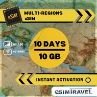 eSIM 77 Europe + North Africa 5G/4G Data Travel eSIM