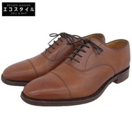 ROKE 男士ブラウン直頭真皮鞋，7碼