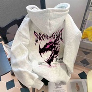 M-3XL 【 M-8XL 】American Style Trendy Long Sleeved Hoodie Jacket for Men High Street Fashion Loose Fi