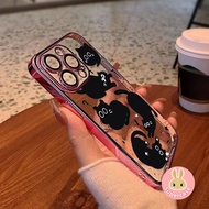 Funny Black Cat  Phone Case For OPPO Reno 14 Pro 14F F A5 2025 Pro Find X8s Plus F29 Pro Luxury Tran