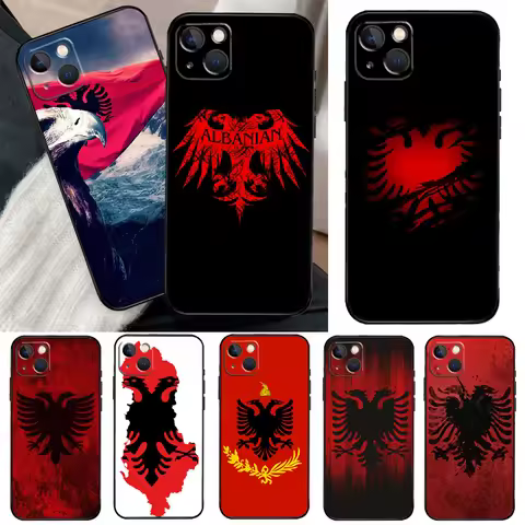 Albania Flag Eagle For Huawei Nova 12i 7i 8i 11i 12s Y73 Y70 Y90 Y60 Y72 Y61 Y91 9 10 SE P30 Pro P40