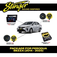 Stinger Full Set Speaker & Android Player Set for Perodua Bezza