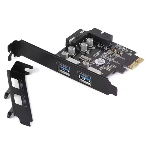 PCIE TO 2 Port USB 3.0 PCI-e Internal 20Pin Adapter PCI Express 5.0Gbps 19Pin FL1100 chipset support