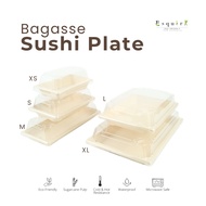 Bagasse Sushi Takeaway Plate Xtra Small 10pcs SB-0/ SBL-0/