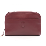 【สินค้ามือสอง】 คาร์เทียร์ CARTIER กระเป๋าถือ กระเป๋าคลัตช์ Must Line สีบอร์โด หนัง Must Clutch สำหรั