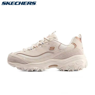 2023 Skechers แพนด้าสีดำและสีขาวรองเท้าผ้าใบที่ทำงานรองเท้าลำลองหนาของผู้หญิง