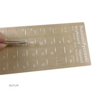 ROTUR Keyboard Stickers Transparent Laptop Accessories English Hebrew Korean Dust Protection Languag