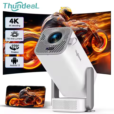 ThundeaL 4K Full HD Projector TD80 Pro Android WiFi 3D 8W Speaker Home Theater TD80Pro Portable Beam
