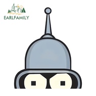 EARLFAMILY 13cm x 10.9cm Bender Face Futurama Car Sticker Fashionable Amusing Occlusion Scratch Air 