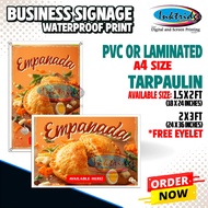 EMPANADA Signage | Laminated or Tarpaulin Signage l Waterproof Print
