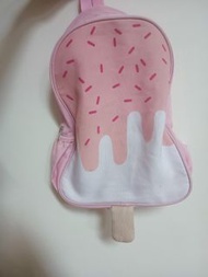 可愛冰淇淋 粉紅色後背包 雙肩包 帆布包包 #618