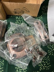 簡易免釘旋轉插鎖 房門 廁所門 免釘 +螺絲 兩用 款(紅古色）