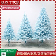 Blue Christmas Tree Wholesale Cross-Border Christmas Hotel Shopping Mall Household Flocking <unk><un