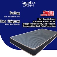 TILAM Bujang - Single Mattress-Extra Firm-High Density Synthetic Latex Mattress-Single Bed 3kaki FRE