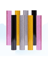 1PC, Tấm nhựa vinyl chuyển nhiệt 3D HTV phồng lấp lánh, 21X25CM, Nhiều màu'sắc - Nhựa vinyl 3D mềm m