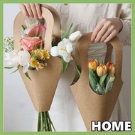 ALLGOODS Flowers Paper Bag, Romantic Simple Flower Arrangement Bag, Flower Art Materials Thickened Kraft Paper EnviroNmental Flower Packaging Bag Valentine's Day