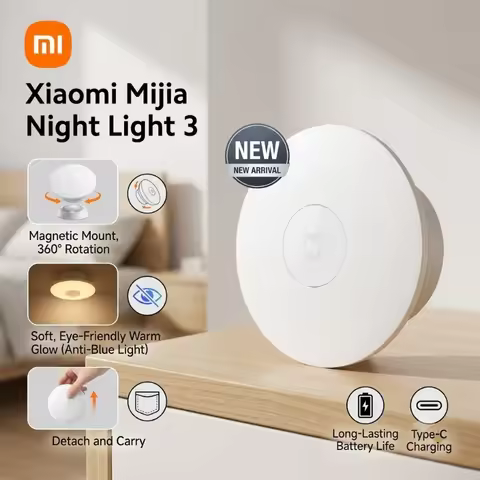 Xiaomi Night Light 3 Night Light Motion Sensor Adjustable Brightness Smart Human Light Sensor Night 