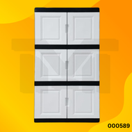 0027 Storage Cabinet 3 Tier / Plastic Cabinet / kitchen cabinet/Almari/Almari Baju/Almari Serbaguna 3 Tiers J100N DIY