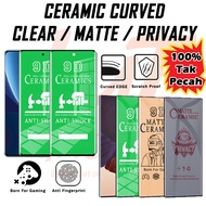 Vivo V60/V50/X100 Pro/V40/V30/V30e/X80/Y78 Full Curved Clear PRIVACY Matte Ceramic Screen Protector