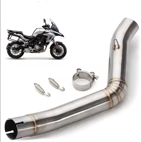 Stainless Steel Motorcycle Exhaust Muffler Motorcycle Exhaust Vent Middle Link Pipes slip on low pri
