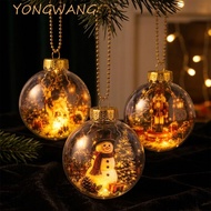 YONGWANG Clear Christmas Bauble Ornament, Plastic