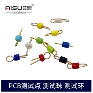 100 Pcs Pack/PCB Test Points/Terminals/Test Beads/Test Pin Circuit Board Gold-Plated Cylindrical Cer