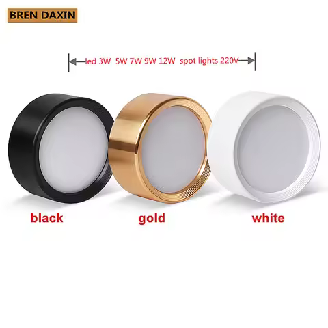 Surface Mounted LED Downlight Spot Light 3W 5W 7W 9W 12W Ceiling Light Living Room Study Window Back
