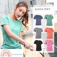 Quick Dry Exercise Sport Short Sleeve T-Shirt Woman Fitness Yoga Sportswear Ladies Workout Gym Sport