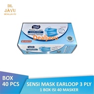 Sensi Masker 3ply Earloop / Masker Medis 3 Ply 1 BOX 40 Pcs Mask