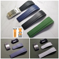 20mm 21mm 配精網 Ro型 代用扣 膠錶帶  通用型 20mm 21mm 錶帶  適合 : Rolex Omega IWC Tudor Seiko 錶帶 使用