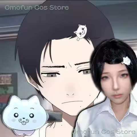 The Summer Hikaru Died Tsujinaka Yoshiki Cute Cat Kitty Cartoon Style Decor hair clip hairpin Anime 