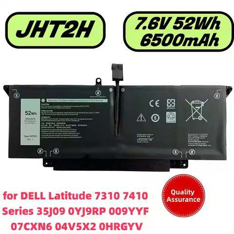 7.6V 52Wh 6500mAh JHT2H New high quality Laptop Battery for DELL Latitude 7310 7410 Series 35J09 0YJ