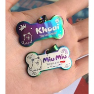 Pet name tag - Pegtag dog and cat name tag stainless steel tag