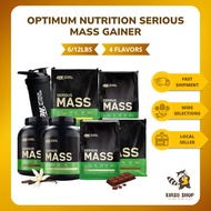Optimum Nutrition Serious Mass Gainer 6lbs 12lbs - Chocolate / Vanilla / Strawberry / Banana / Peanu