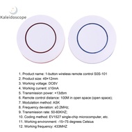 <H&Z<6V 433Mhz Wireless Remote Control 1 Button Round Remote Control Feel Free To Paste EV1527 Chip 