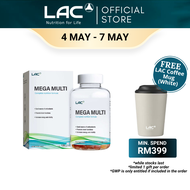 [Expiry May 2027] LAC Mega Multi Mixed Fruits Flavour (2.5g x 120 Gummies) Daily Multivitamin and Nu