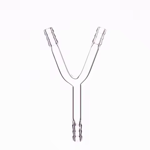 Y-tee connection pipe, Outer diameter 8mm/10mm/12mm, Y-shaped three-way take over, Tee fitting, Boro