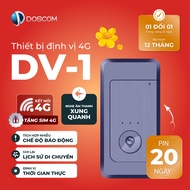 Thiết Định Vị GPS Không Dây Di Động Doscom DV1 - Tích Hợp Nhiều Chế Độ Báo Động - Tặng sim 4G