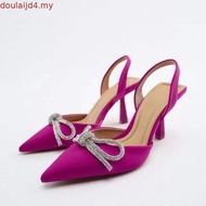 RAYA Heels 35-43 Size Pointed High Heels Large Bow Sexy Hollow