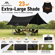 ⚡️Ready stock⚡️ Mountainhiker Butterfly Shape Tarp Flysheet set black Coating 6.5m x 5.6m Camping Wa