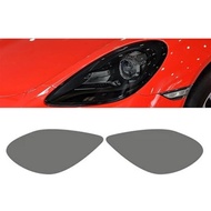 Car Light Tint Film for Porsche 718 Boxster Cayman Gts 2016, Car Headlight Film Taillight Smoked Bla