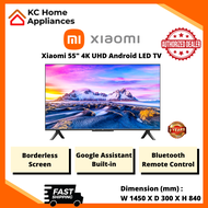 Xiaomi 55" HD Android LED TV | Bluetooth Remote | Borderless Display | MI TV P1 55 | 2 Years General