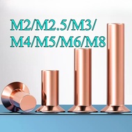 Copper countersunk head rivets GB869 percussion type flat head flat cone head solid rivets Copper d 
