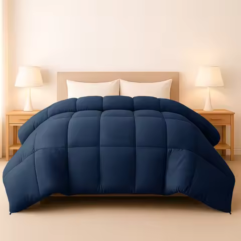Lux Decor Down Alternative Comforter – 1 Piece Fluffy Duvet Insert with Box Stitch Design – Soft and