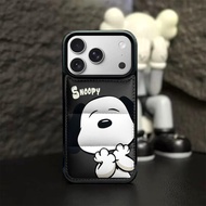 Cute Snoopy down jacket phone cases for iphone 17 16 15 Pro Max 14 Pro Max 14 plus 13 Pro Max i13 13